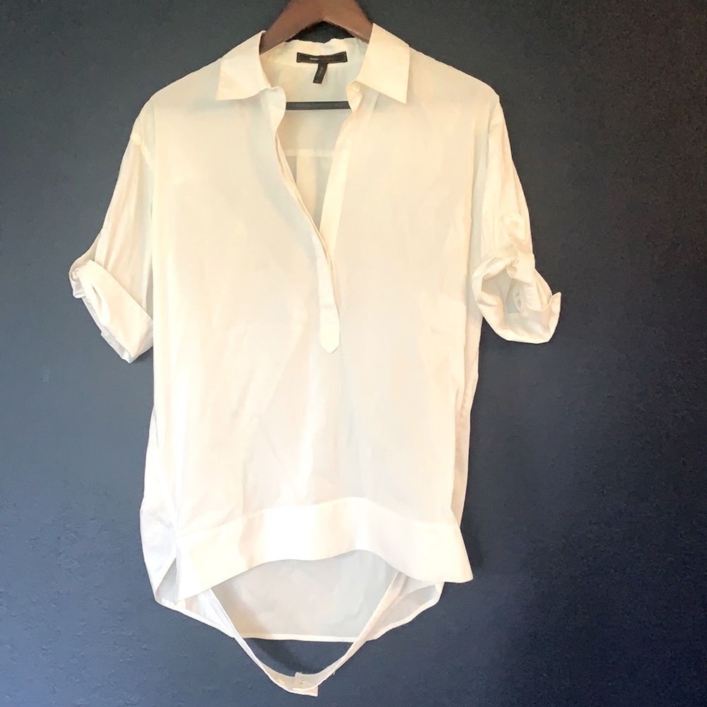 Crisp white BCBGMaxAzria blouse - M